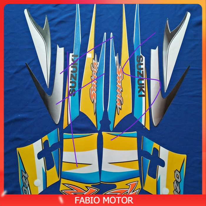 Striping satria hiu 2003 kuning putih