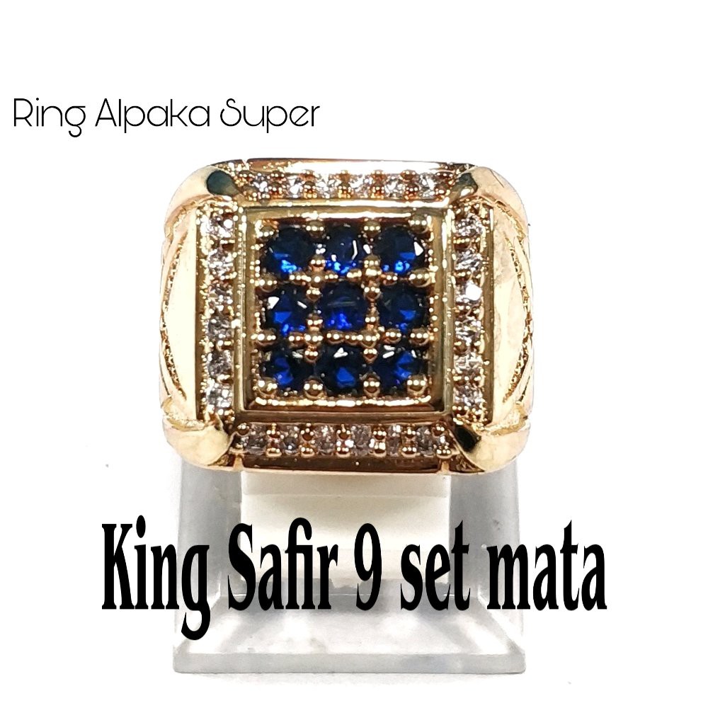 CINCIN PERMATA KING SAFIR 9 SET MATA GOLD VERSION