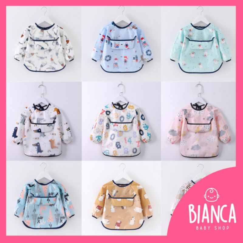 BIANCA - SIZE KECIL Bibs Anak Lengan Panjang Motif Lucu