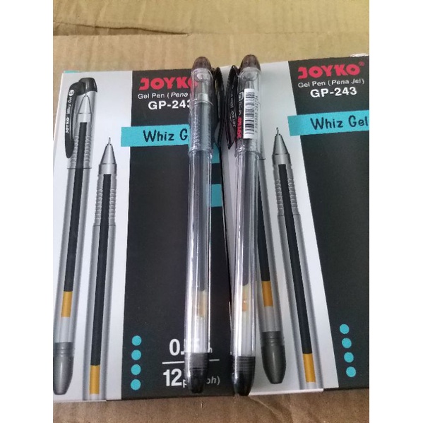 PULPEN JOYKO GP-243 HITAM 0.5MM (1 LUSIN) BERKUALITAS / PULPEN CAIR / BALLPOINT GEL / PULPEN MURAH B