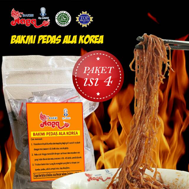 

Bakmi Siap Saji - Bakmi Naga - Bakmi Pedas Korea Siap Masak Isi 4