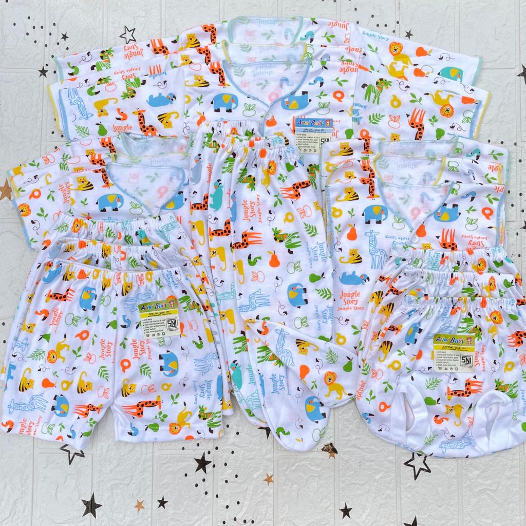 PROMO 7.7  Premium 18 PCS Baju bayi Celana Bayi Baru Lahir Newborn DNW BABY