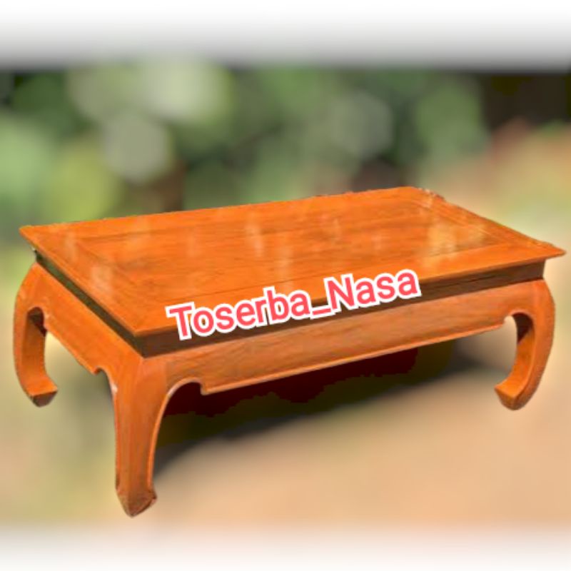 Meja Tamu Jati Jepara Model Ketapang Opium Polos meja ketapang natural