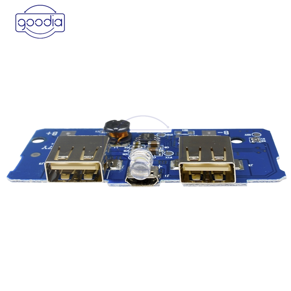 Papan Modul Power Bank 5v 2a Dual Usb Output Step Up