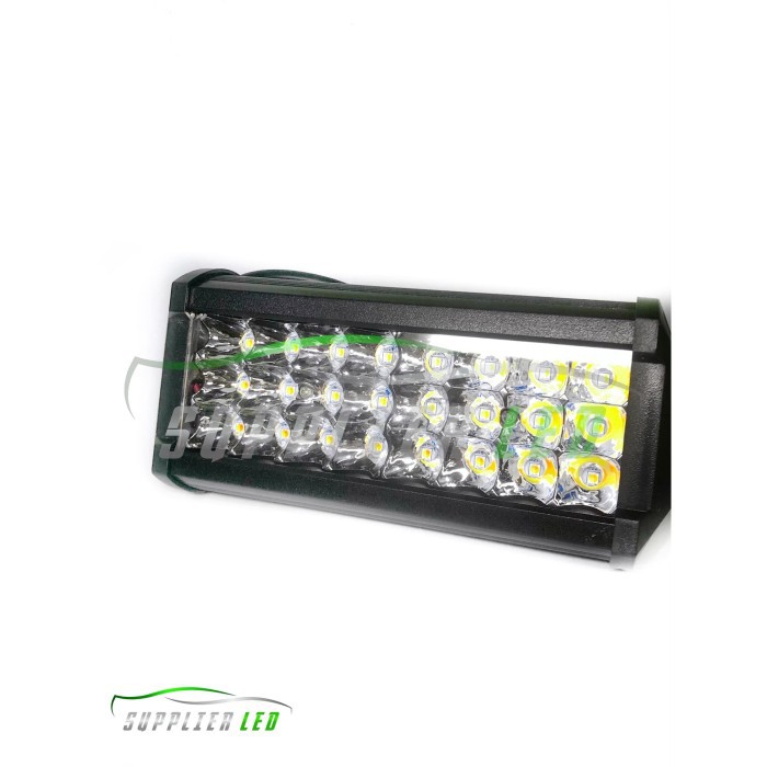 Lampu Tembak Sorot Motor 2 Warna LED CREE 24 Mata 3 Susun Putih Kuning