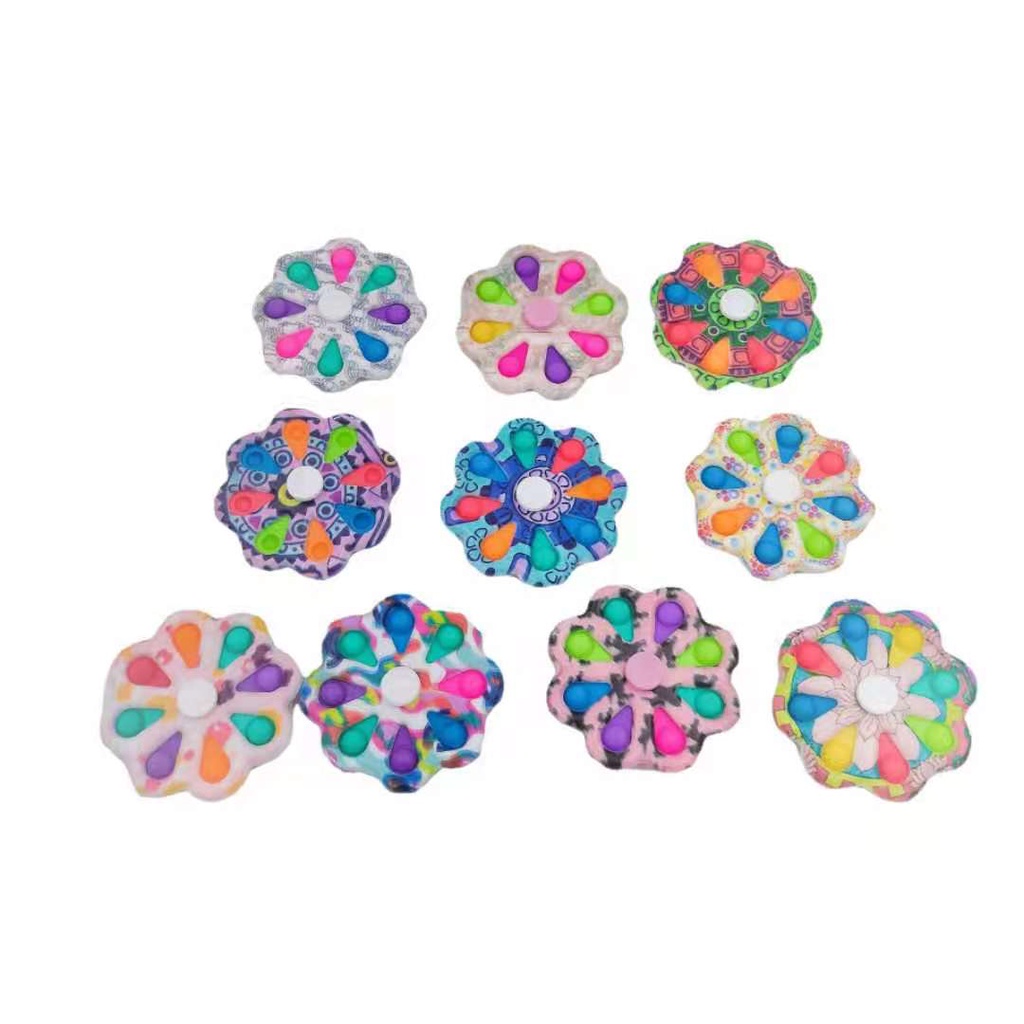 Ready Stock mainan pop it murah popit Pop Its Square rainbow multicolor Fidget Toy