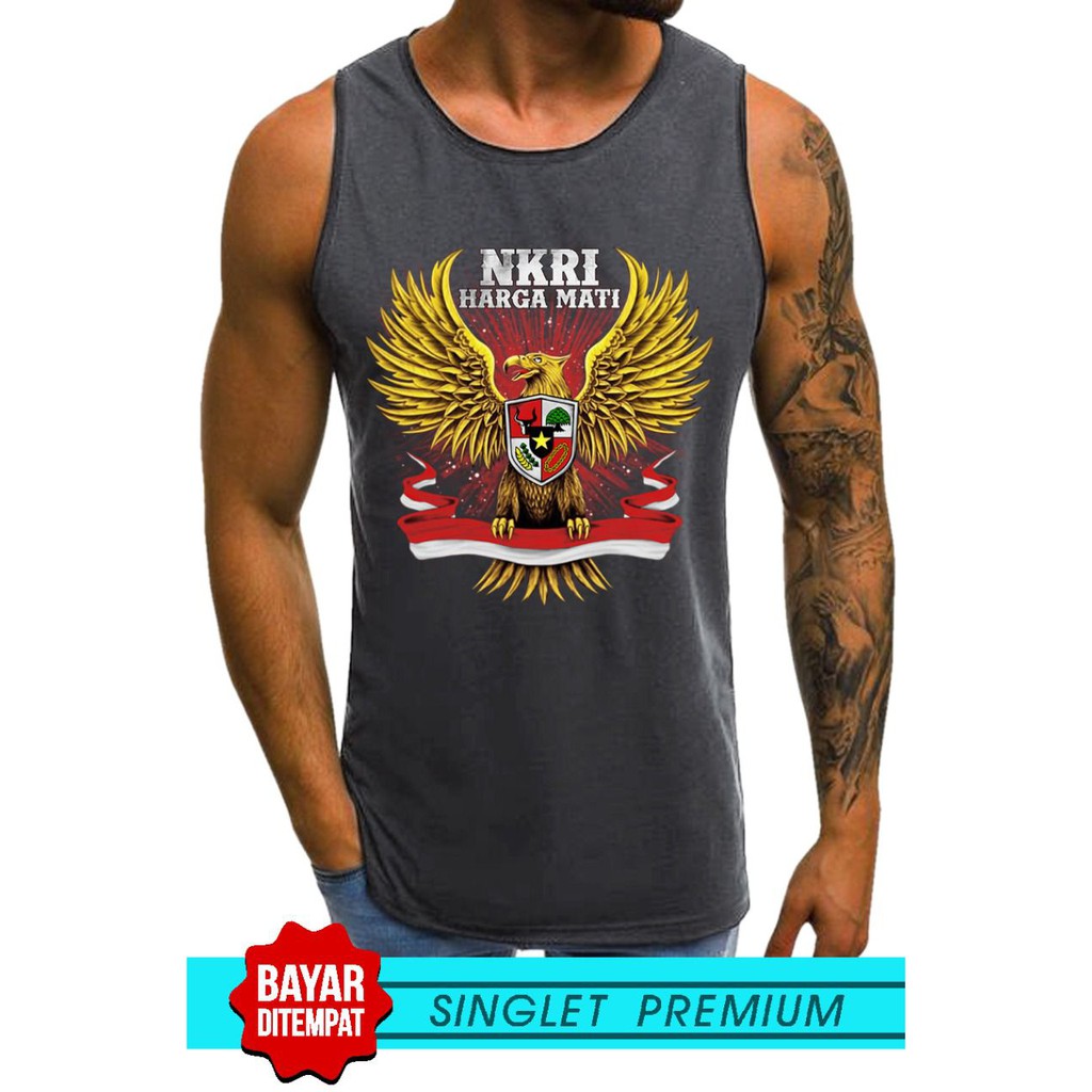 SINGLET LEKBONG PRIA (NKRI) / SINGLET LEKBONG GYM /LEKBONG / SINGLET/KAOS DALAM PRIA/KUTANG