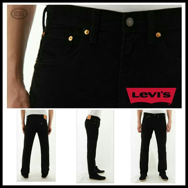 TERMURAH CELANA JEANS PRIA REGULAR - HITAM - LEVIS - LOIS - WRANGLER 