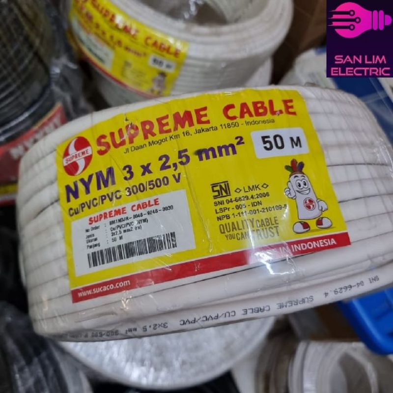 KABEL SUPREME NYM 3 x 2,5 3x2,5 @50M 50 meter