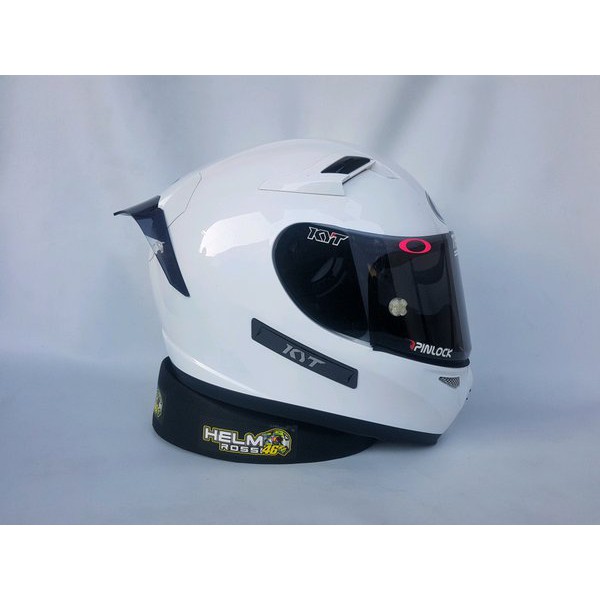 HELM KYT - K2RIDER K2R SOLID PUTIH MERAH HITAM GUNMET PAKET GANTENG