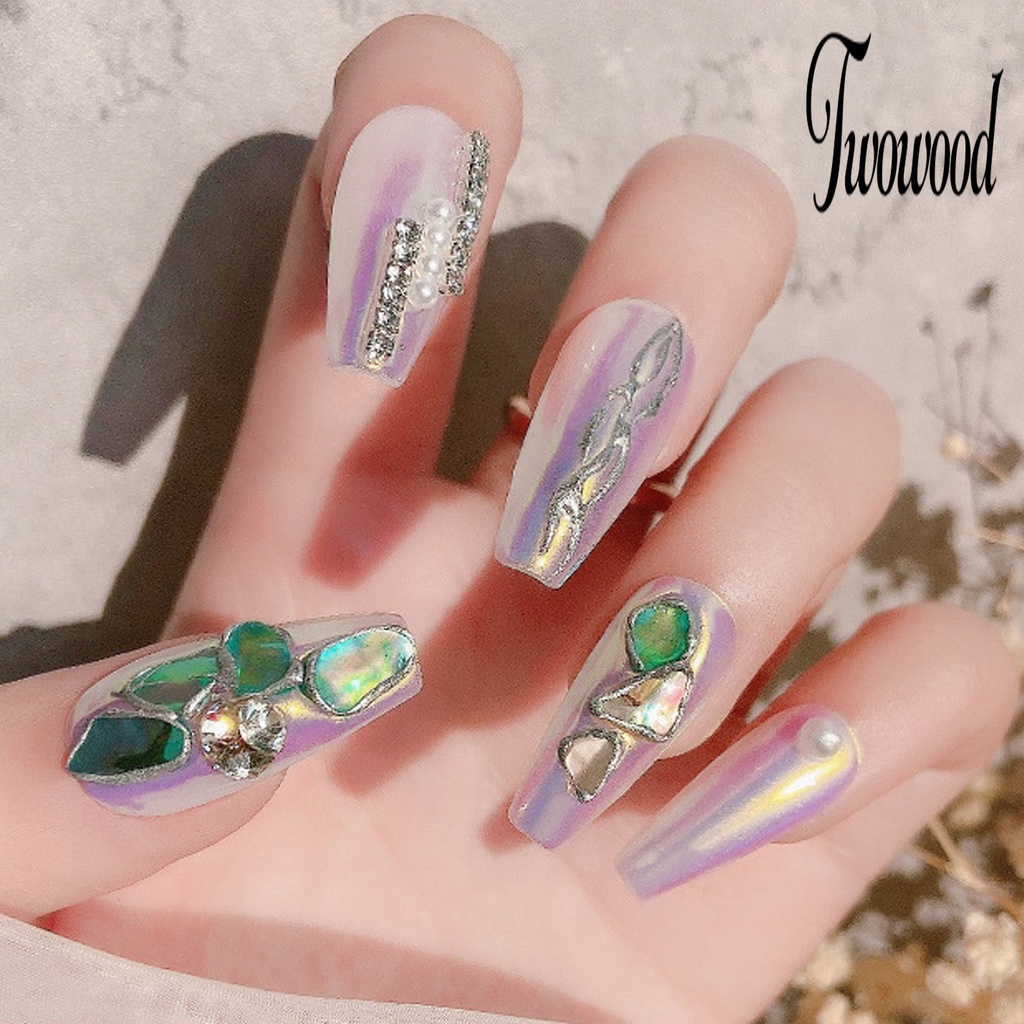 Irisan Kerang Abalone 3D Warna-Warni Untuk Dekorasi Nail Art