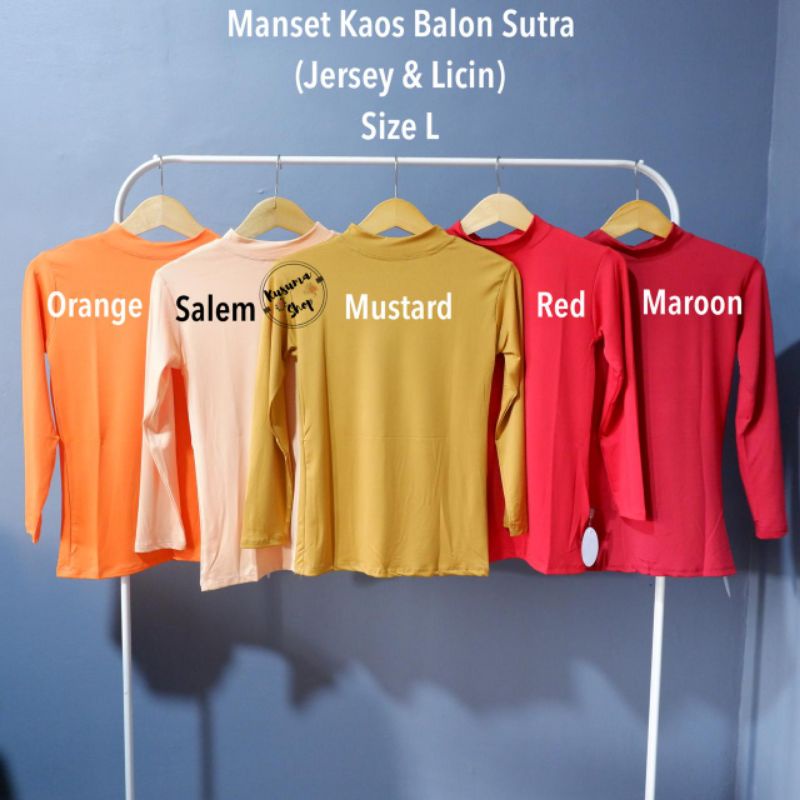 Inner Kebaya/Brukat | Manset Olahraga Bahan Balon Sutra (Licin) Size L