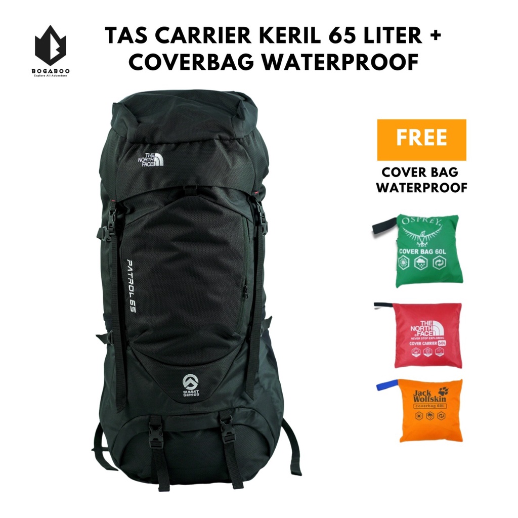 Carrier Patrol 65L - Tas Carrier Double Frame + Cover Bag