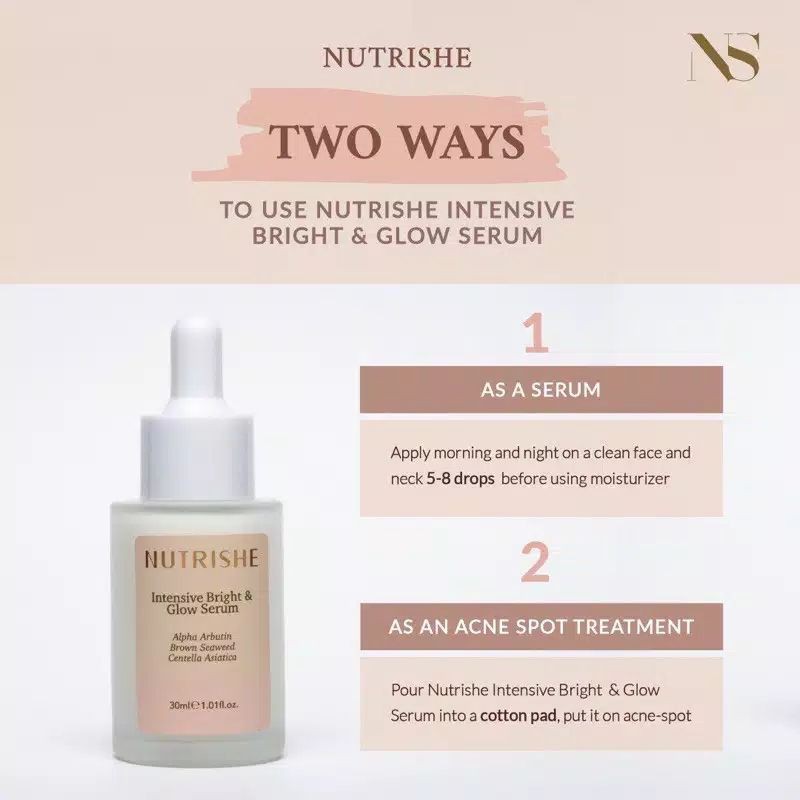 [FREE GIFT] NUTRISHE INTENSIVE BRIGHT & GLOW SERUM-NUTRISHE SERUM FROM NUTRISHE|READY|ORIGINAL