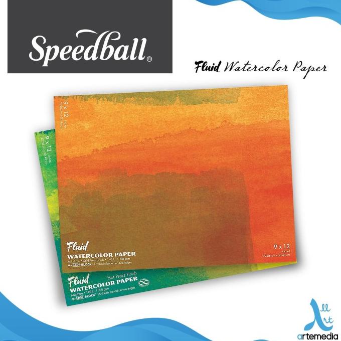 

Kertas Cat Air Fluid Speedball 9'x12' Watercolor Paper Blocks ---READY---