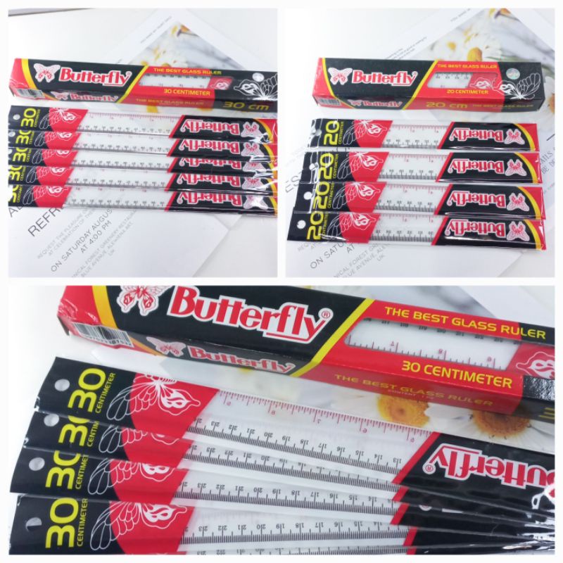 

Penggaris Plastik Butterfly Isi 12Pcs