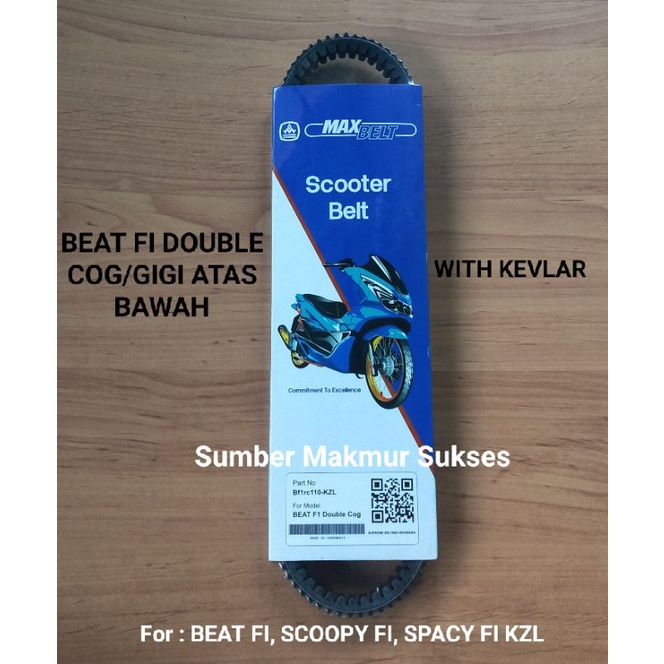 V BELT VANBELT RACING BALAP DOBEL GERIGI GIGI COG BEAT FI BEAT NEW SCOOPY FI VARIO 110 FI MAXBELT