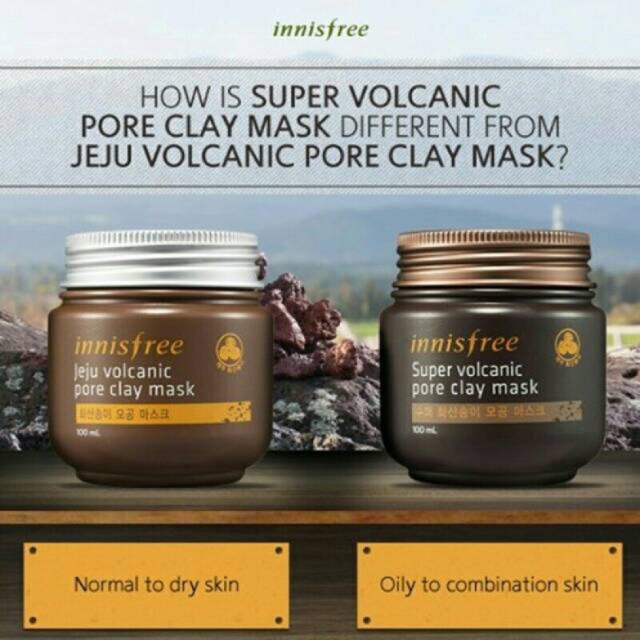 Innisfree Jeju Volcanic Pore Clay Mask share in jar