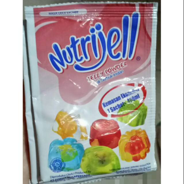 

Nutrijel Rasa Buah isi 10gram | jeli serbuk instan Sachet Kecil