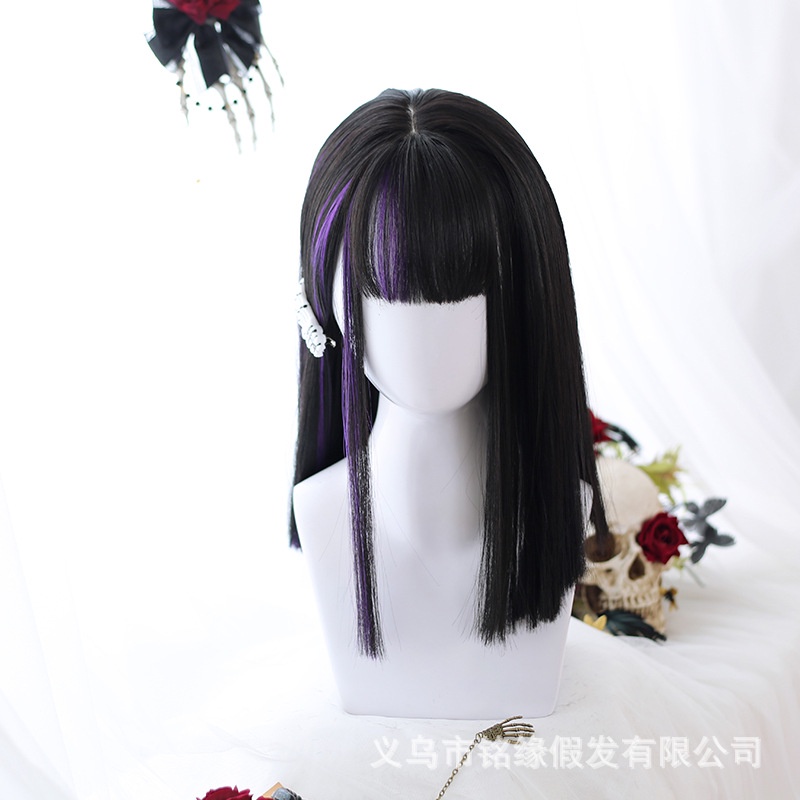 LOL-06 wig rambut palsu wanita peek a boo kpop lolita cosplay daily