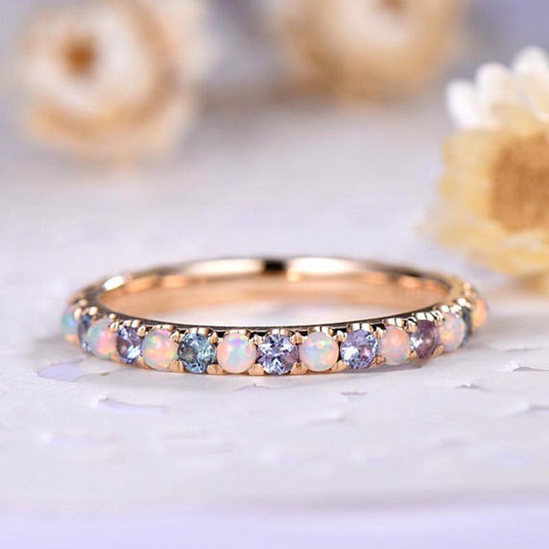 Cincin Bahan Sterling Silver 925 Warna Rose Gold Untuk Wanita Ccb36