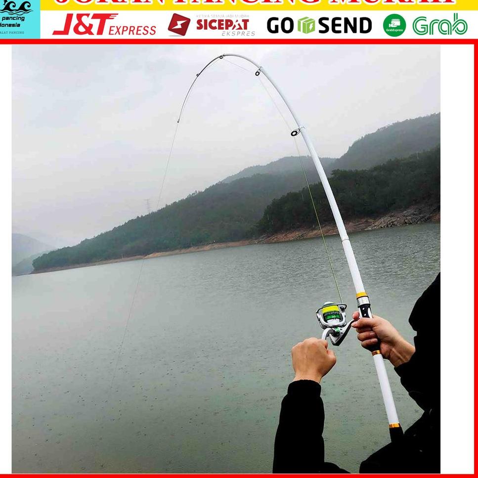 QAR GHOTDA Joran Pancing Laut Carbon Kuat Fiber Lentur Telescopic Antena Panjang 2.1m, 2.4m, 2.7m, 3