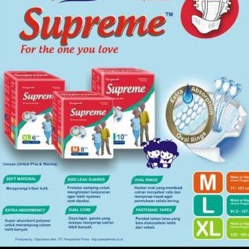 SUPREME DIAPERS POPOK DEWASA PEREKAT MYEONG GA M 8 L 10 XL 6/ MYEONGGA/ M8 L10 XL6