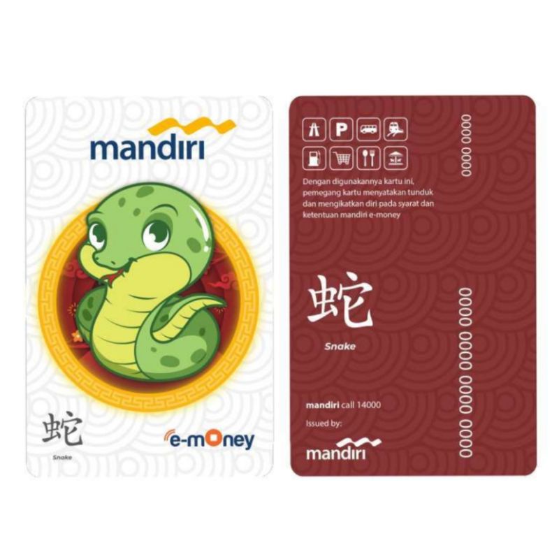 eMoney Mandiri edisi SHIO 2022 Imlek / Chinese New Year (FULL Set - 12 Shio CARD) ORI / Like eTOLL Tapcash Flazz or Brizzi