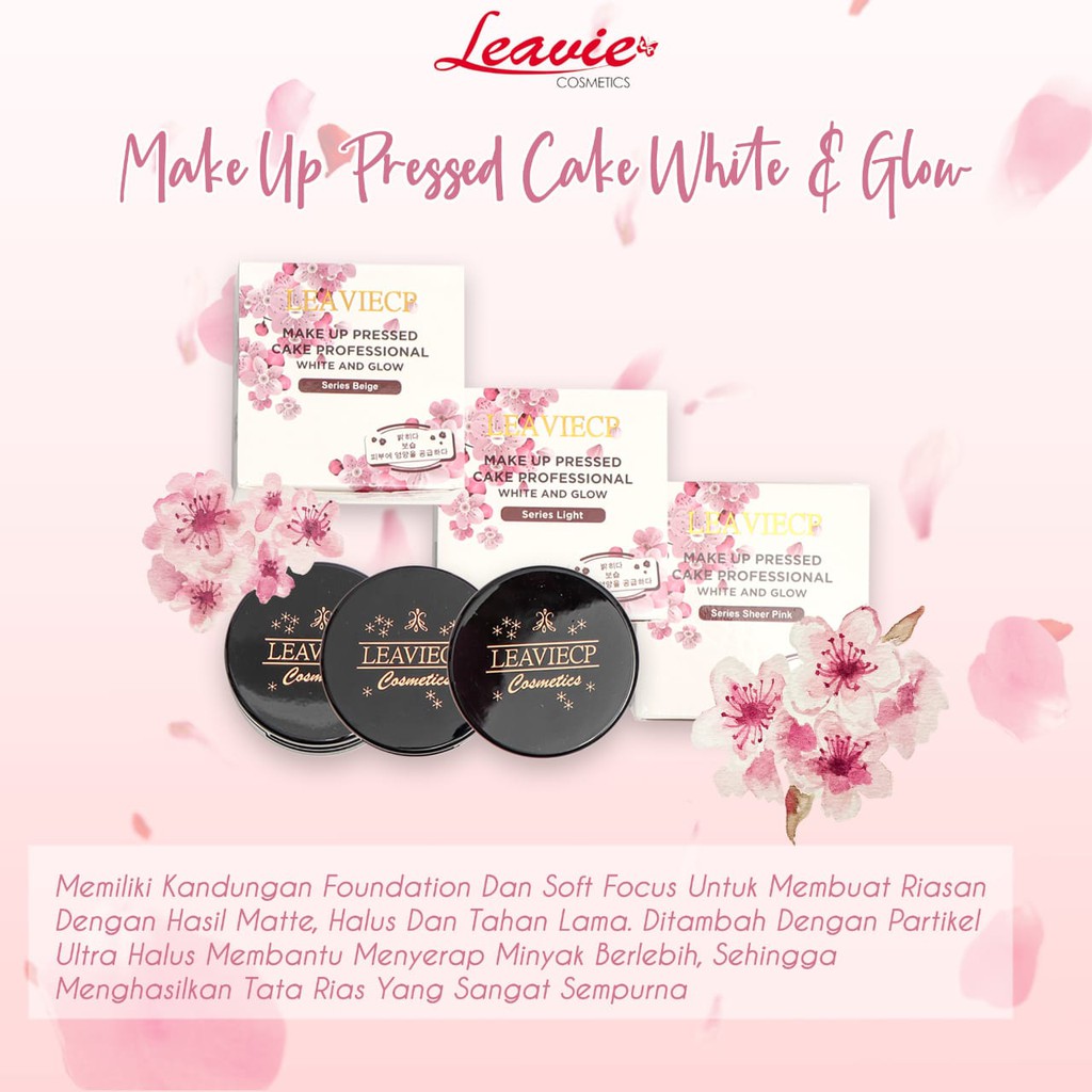 Leaviecp White And Glow Make Up Pressed Cake Professional  ~ ORIGINAL 100%