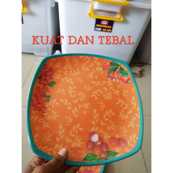 PIRING MELAMIN KOTAK BESAR/ PIRING MELAMIN PERSEGI MEREK SINGA SINGI/ PIRING MELAMIN SAJI BESAR UKUR