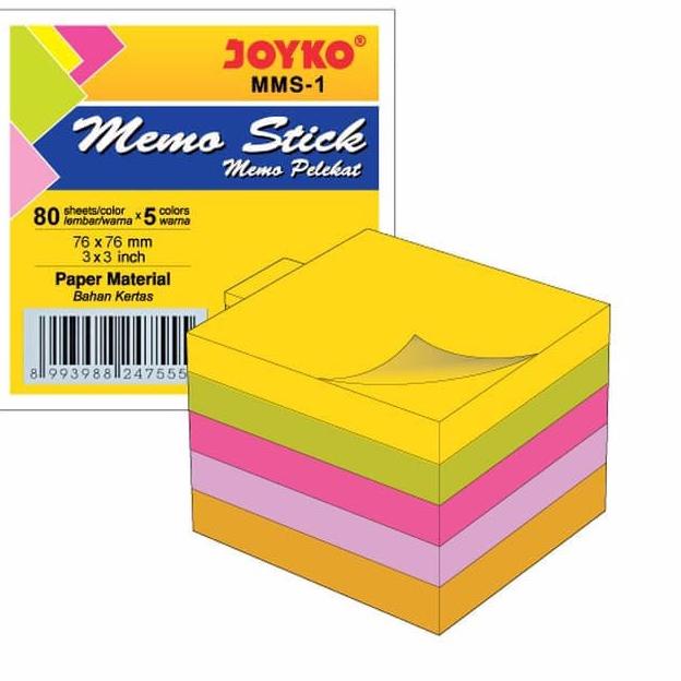

♥ Memo Stick Cubes 5 Warna MMS-1 JOYKO ☻
