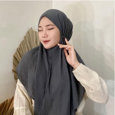 (SALE) Bergo plisket / bergo maryam tali Plisket bahan hyget