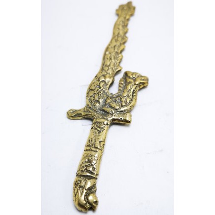 KoleksI Antik Keris Leong Naga kuningan antik