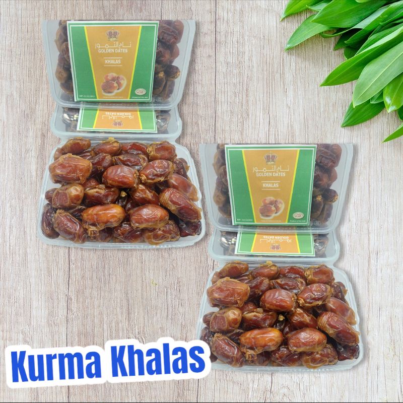 Kurma date crown khalas 1kg original [KEMASAN BOX MIKA]