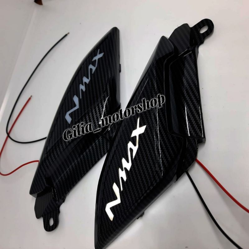 Cover Pijakan Body LED Nyala Nmax New Carbon Yamaha Nmax New 2020 - 2021 Tutup Pijakan Body LED Nmax