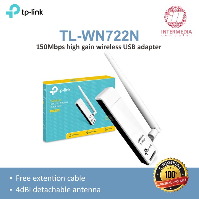 Wifi adapter/wifi receiver TP-Link TL-WN722N 150mbps