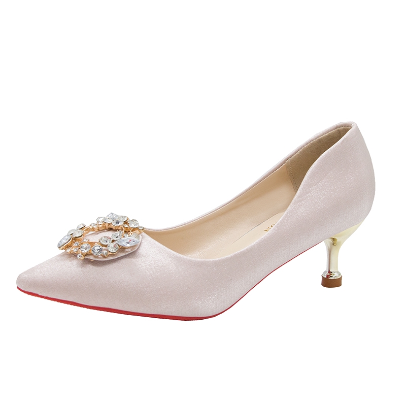 High Quality Red Wedding Shoes Women 2020 New Bride Low Heeled