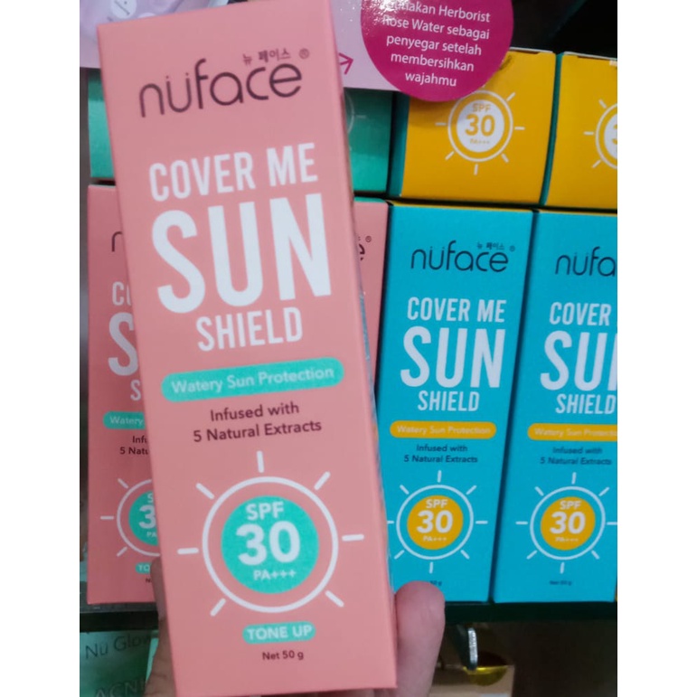 [ HERBORIST ] NUFACE COVER ME SUN SHIELD TONE UP SPF 30 +++ 50gr (pink)