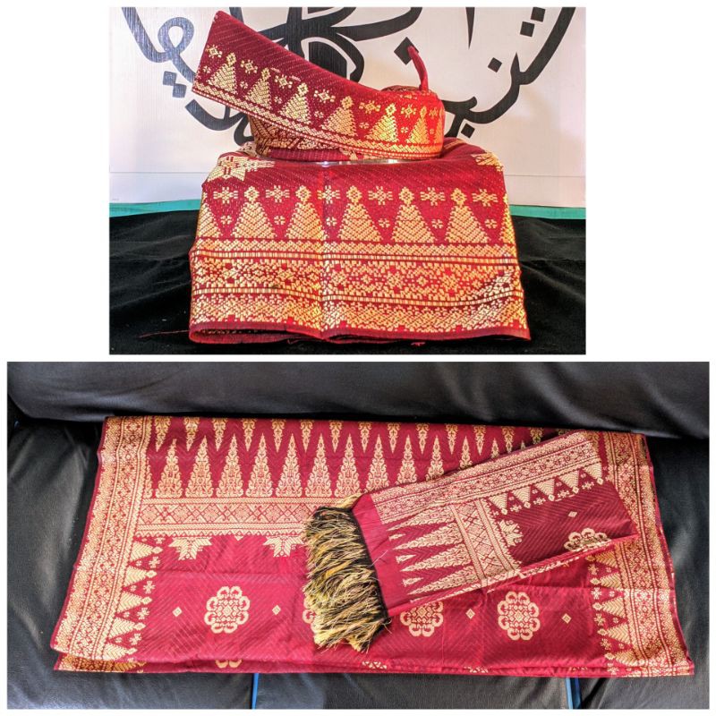 tanjak melayu+kain dan selendang(couple papa&mama)