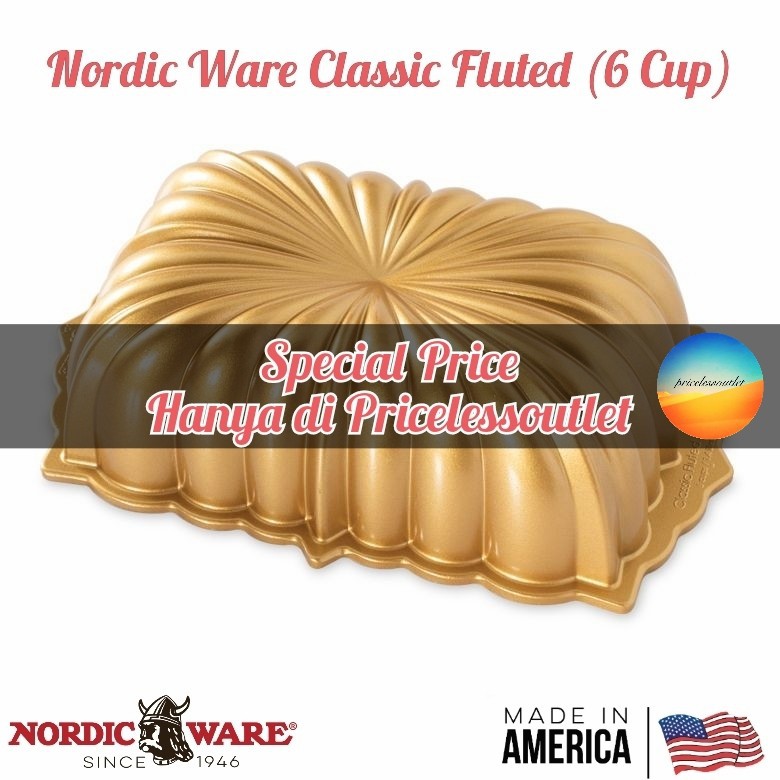 Loyang Kue Nordic Ware (Loyang Sultan) Classic Fluted Loaf Pan
