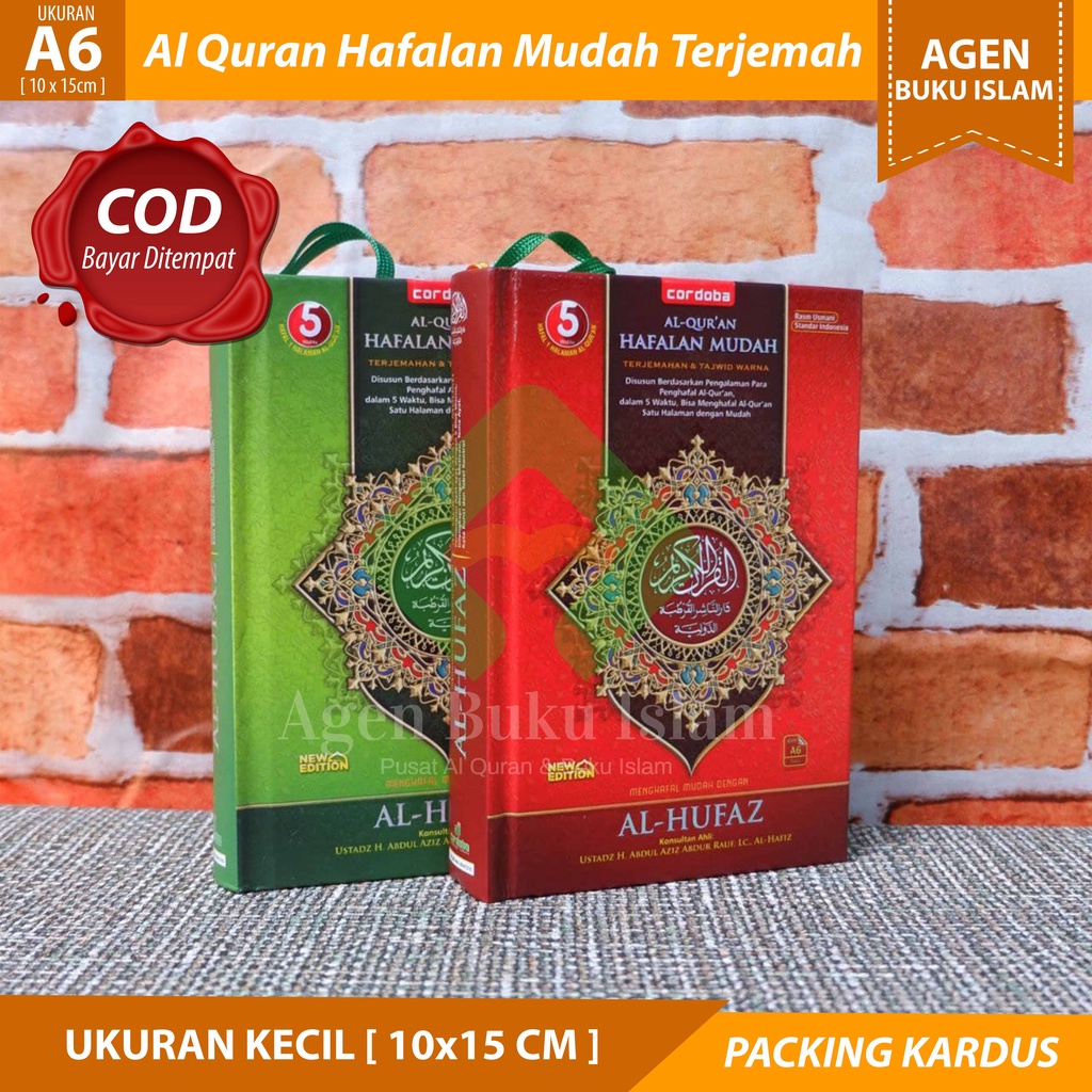 COD/Bayar Ditempat Al Quran Terjemah Hafalan Mudah Al Hufaz Kecil A6 [10x15 cm] Mushaf Tajwid Warna