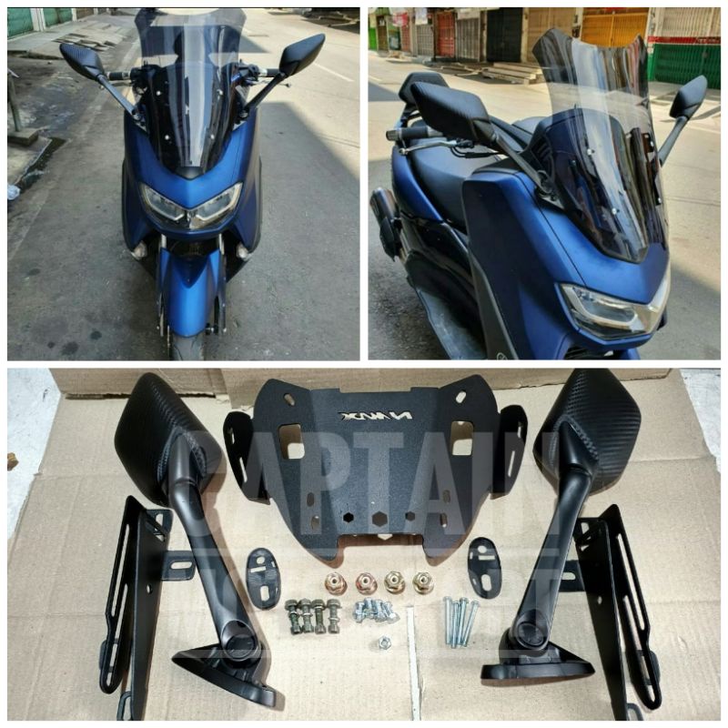 SPION R25 PANJANG PLUS SERPO/BREKET SPION YAMAHA ALL NEW NMAX 155 SPION LIPAT NMAX NEW