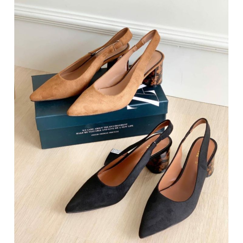 zara black suede heels