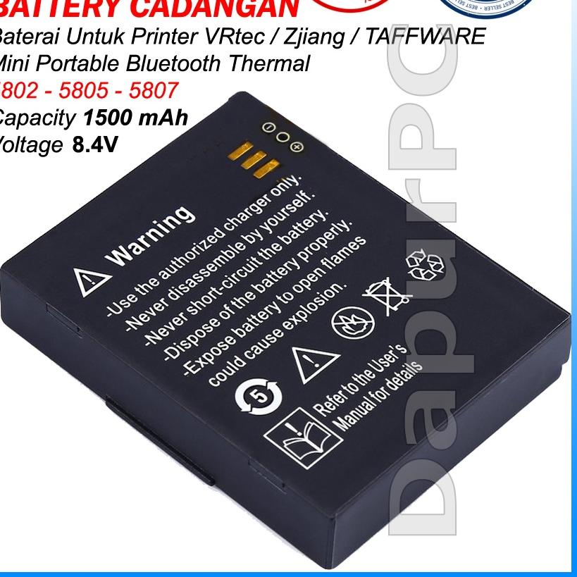 ☛ Cadangan Printer Zjiang bluetooth thermal 5805/5802/5807 VRtec Taffware Ω