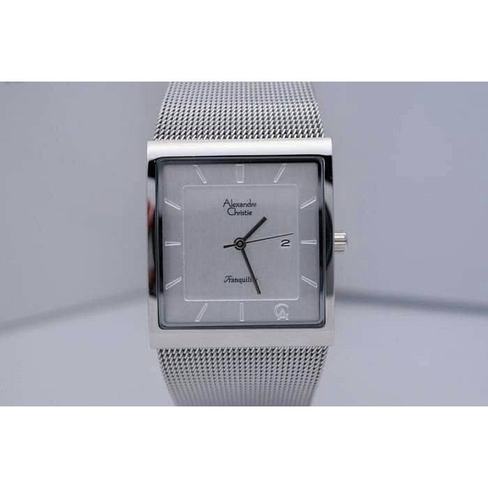 JAM TANGAN PRIA ASLI  ALEXANDRE CHRISTIE AC 8333 PRIA ALL SILVER ORIGINAL  I TERLARIS I TERMURAH