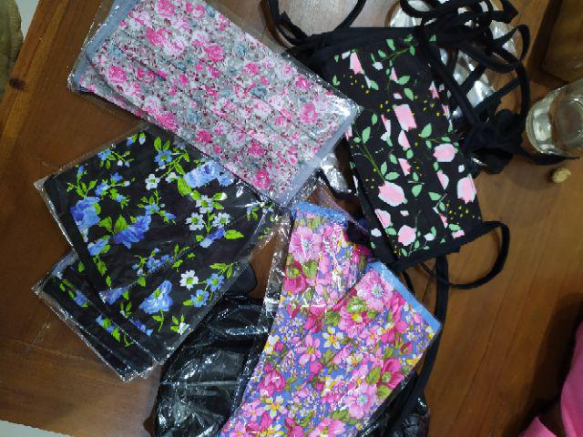 Masker Kain Shabby Navy Green Free Plastik