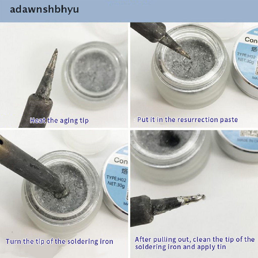 Adawnshbhyu Ujung Solder Iron Tinner Activator Tip Cleaner Remover Bebas Timah 6g