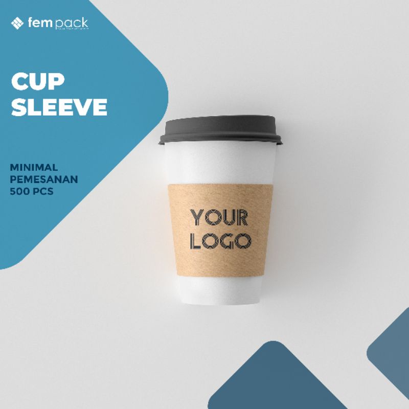 Cup Sleeve Custom Logo Cover Kemasan Coffe Shop
