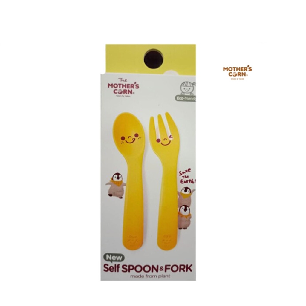 Mother's Corn Self Spoon &amp; Fork Set Sendok Garpu Bayi