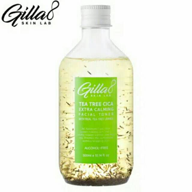 (READY STOCK) GILLA8 TEA TREE CICA EXTRA CALMING FACIAL TONER WITH REAL TEA TREE LEAVES 300ml